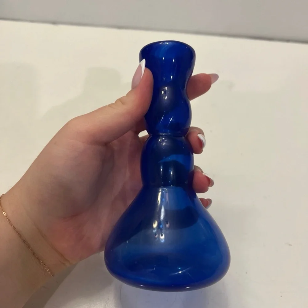 Cobalt blue glass bud vase